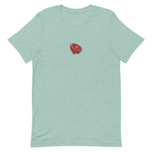 Load image into Gallery viewer, Embroidered Blood Orange Short-Sleeve Unisex T-Shirt (Centered Logo)
