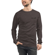 Load image into Gallery viewer, Embroidered Over South Text Logo (Black Text) - Unisex Long Sleeve Tee
