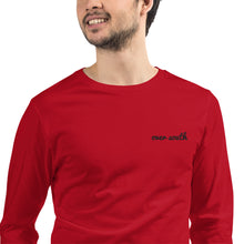 Load image into Gallery viewer, Embroidered Over South Text Logo (Black Text) - Unisex Long Sleeve Tee
