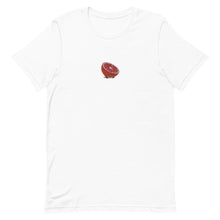 Load image into Gallery viewer, Embroidered Blood Orange Short-Sleeve Unisex T-Shirt (Centered Logo)
