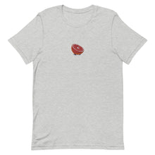 Load image into Gallery viewer, Embroidered Blood Orange Short-Sleeve Unisex T-Shirt (Centered Logo)
