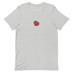 Embroidered Blood Orange Short-Sleeve Unisex T-Shirt (Centered Logo)