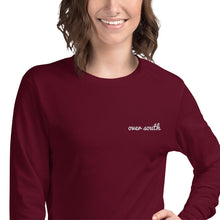 Load image into Gallery viewer, Embroidered Over South Text Logo (White Text) Unisex Long Sleeve Tee
