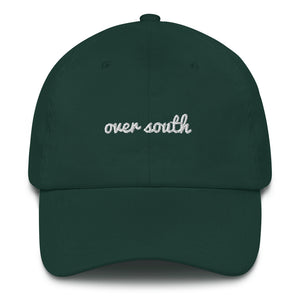Over South Text Logo (White Text) Embroidered Dad Hat